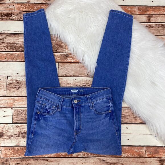 Old Navy Women's Rockstar Super Skinny Jeans Size 2 Stretch Medium Wash Mid Rise - Picture 3 of 7